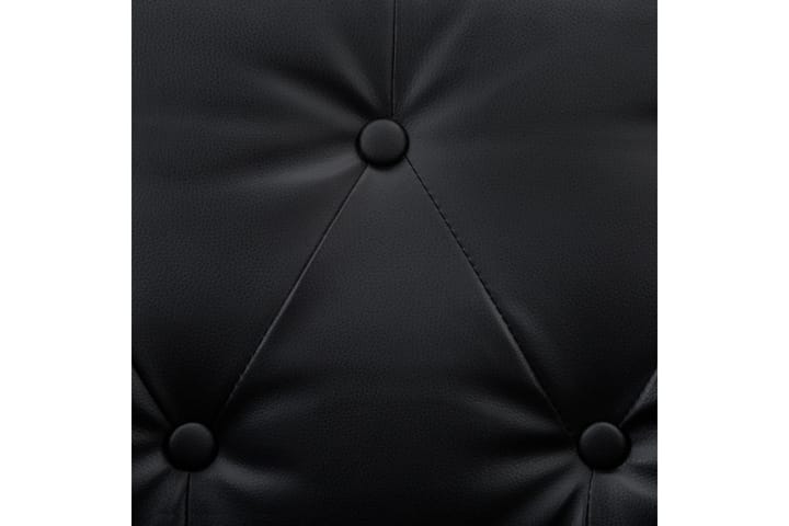 Chesterfieldsoffa 3-sits konstläderklädsel svart - Svart - Alla Möbler - Soffor - Skinnsoffor