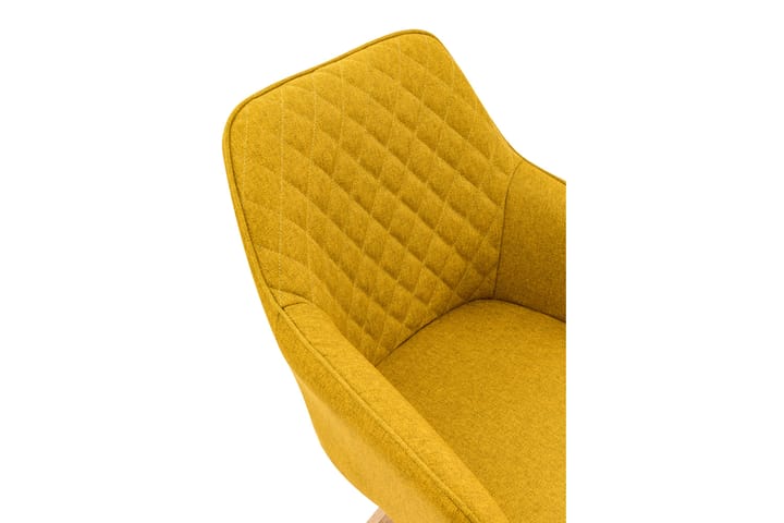 Matstol set of 2 yellow fabric - Alla Möbler - Stolar - Matstolar