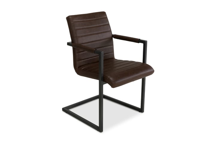 Oxie Matstol Vintage Konstläder - Mörkbrun - Alla Möbler - Matgrupper - Matgrupper med 6 stolar