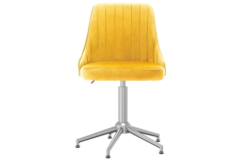 Snurrbar matstol gul sammet - Gul - Alla Möbler - Stolar - Matstolar