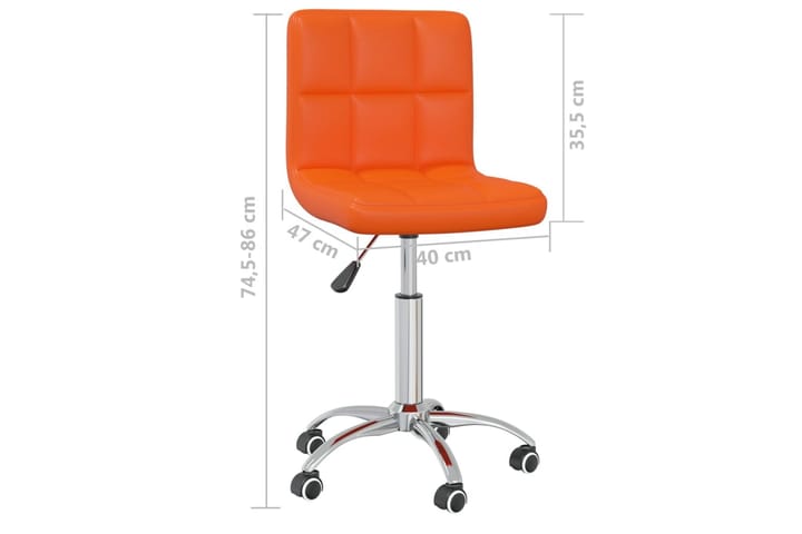 Snurrbar matstol orange konstläder - Orange - Alla Möbler - Stolar - Matstolar
