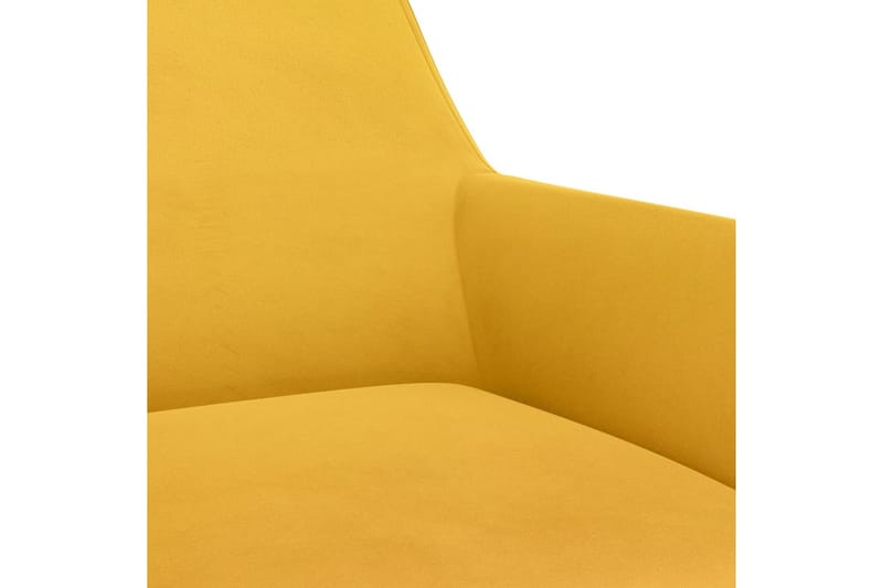 Snurrbara matstolar 4 st gul sammet - Gul - Alla Möbler - Stolar - Matstolar