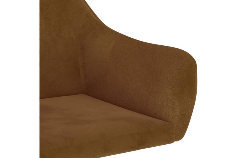 Snurrbara matstolar 6 st brun sammet - Brun - Alla Möbler - Stolar - Matstolar