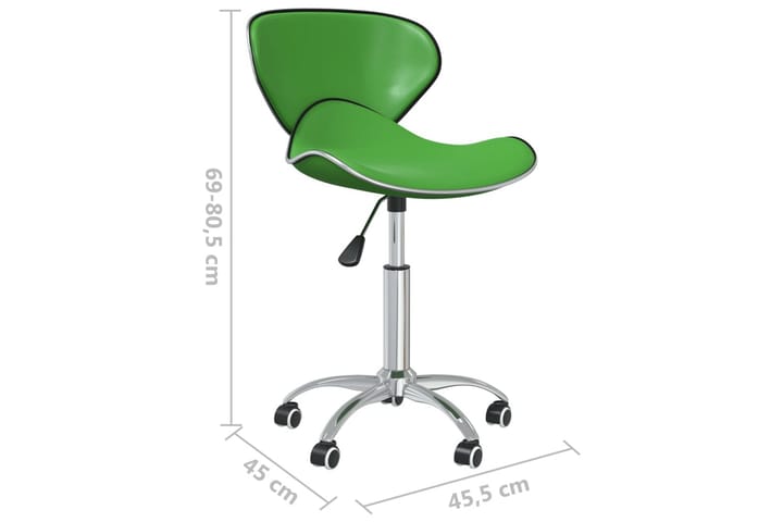 Snurrbara matstolar 6 st grön konstläder - Grön - Alla Möbler - Stolar - Matstolar