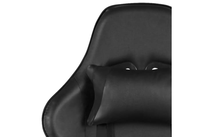 Snurrbar gamingstol med fotstöd svart PVC - Svart - Alla Möbler - Stolar - Skrivbordsstolar