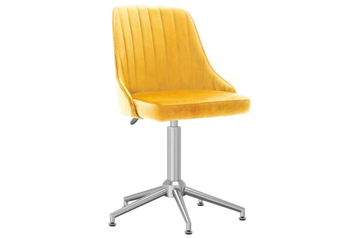 Snurrbar kontorsstol gul sammet - Gul - Alla Möbler - Stolar - Skrivbordsstolar