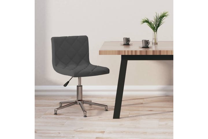 Snurrbar kontorsstol mörkgrå sammet - Grå - Alla Möbler - Stolar - Skrivbordsstolar