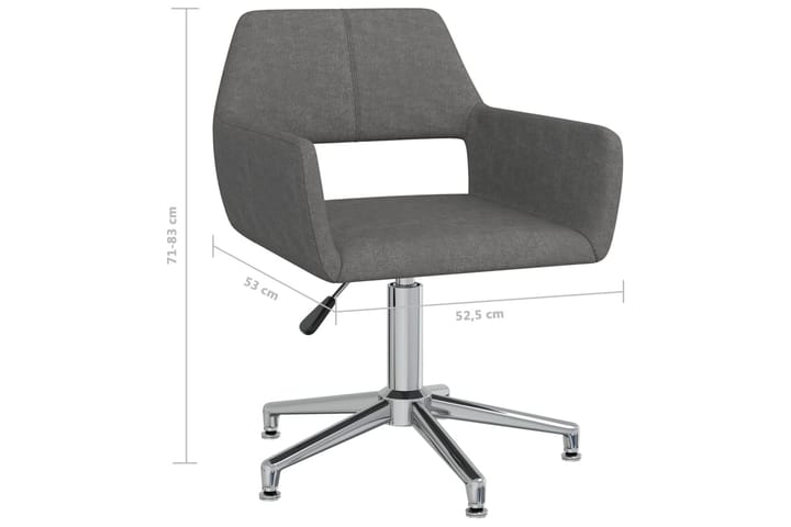 Snurrbar kontorsstol mörkgrå tyg - Grå - Alla Möbler - Stolar - Skrivbordsstolar