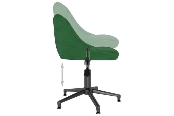 Snurrbar kontorsstol mörkgrön sammet - Grön - Alla Möbler - Stolar - Skrivbordsstolar