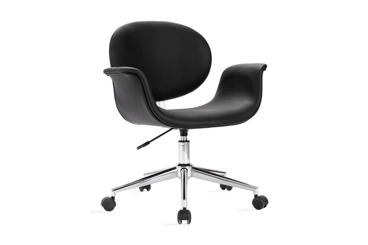 Snurrbar kontorsstol svart konstläder - Svart - Alla Möbler - Stolar - Skrivbordsstolar