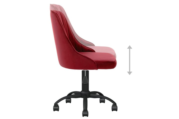 Snurrbar kontorsstol vinröd sammet - Röd - Alla Möbler - Stolar - Skrivbordsstolar