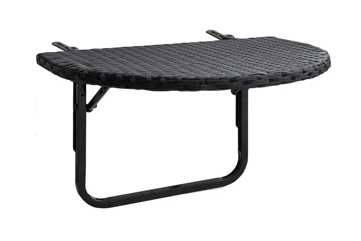 Balkongbord 60x60x32 cm svart konstrotting - Svart - Alla Möbler - Utemöbler - Konstrottingmöbler