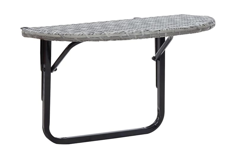 Balkongbord grå 60x60x40 cm konstrotting - Grå - Alla Möbler - Utemöbler - Balkongmöbler