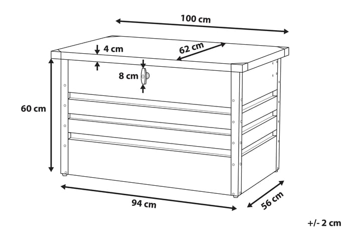 Cebrosa Dynlåda 61|100|62 cm - Alla Möbler - Utemöbler - Dynboxar & möbelskydd