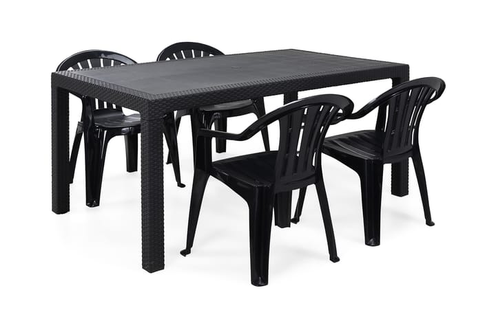 Matgrupp Melody 160 + 4 Cuba Plaststol - Alla Möbler - Utemöbler - Konstrottingmöbler
