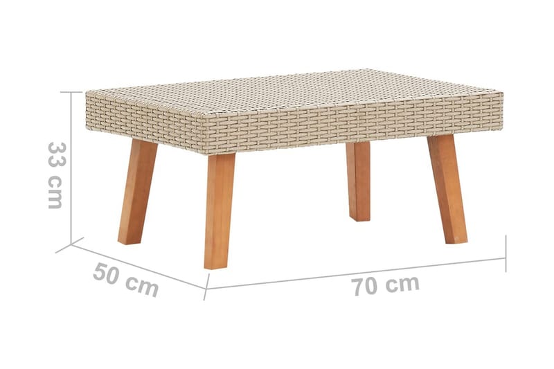 Trädgårdsbord konstrotting beige - Beige - Alla Möbler - Utemöbler - Konstrottingmöbler