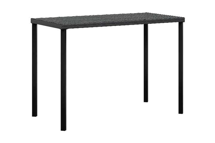 Trädgårdsgrupp L-formad med dynor 5 delar konstrotting svart - Svart - Alla Möbler - Utemöbler - Loungemöbler