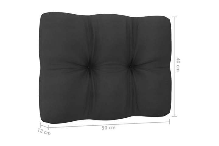 Mittensoffa med antracitgrå dynor massiv furu - Grå - Alla Möbler - Utemöbler - Moduler
