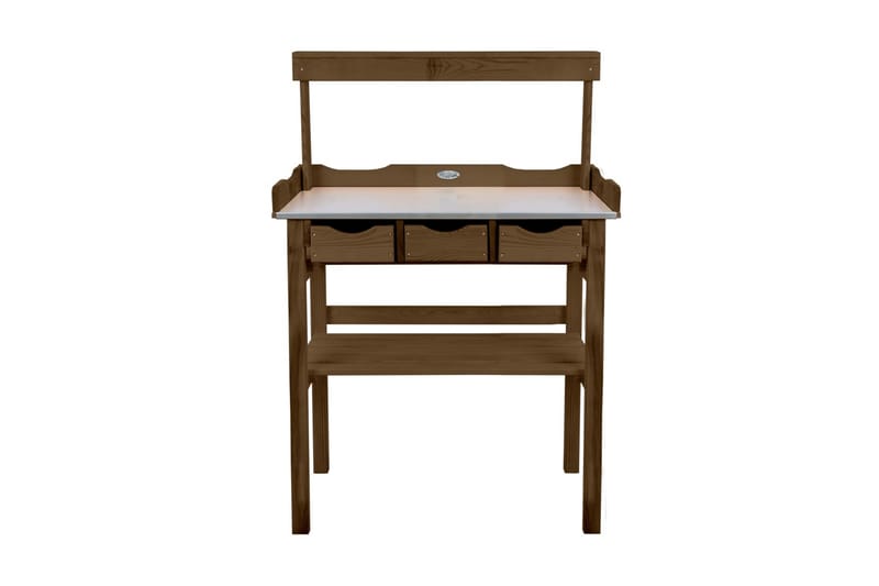 Esschert Design Planteringsbord med låda och hylla brun - Alla Möbler - Utemöbler - Övrigt utomhus