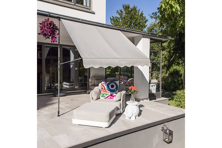 HI Markis med stativ 200x120 cm grå - Grå - Alla Möbler - Utemöbler - Övrigt utomhus
