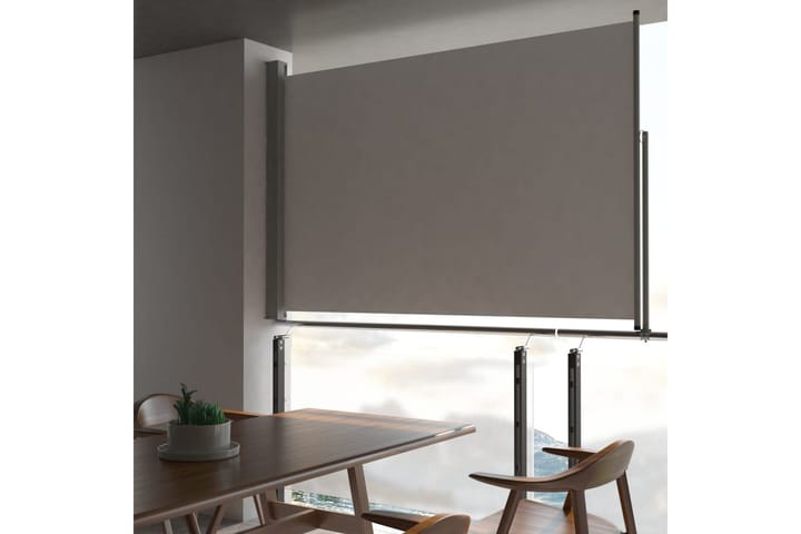 Infällbar sidomarkis 160x300 cm grå - Grå - Alla Möbler - Utemöbler - Övrigt utomhus