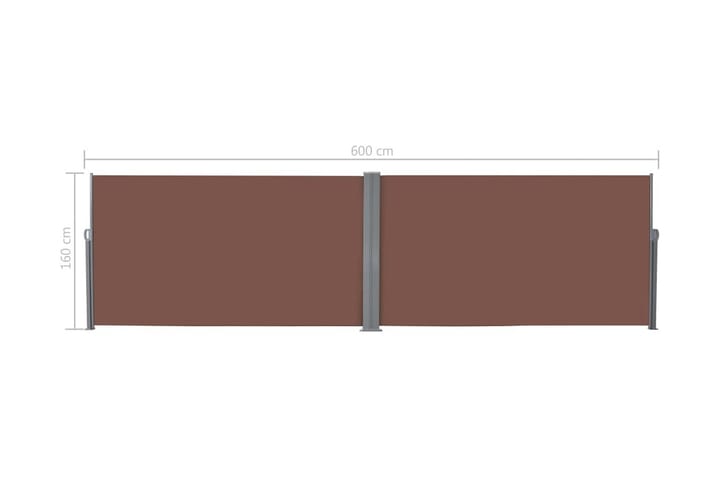Infällbar sidomarkis 160x600 cm brun - Brun - Alla Möbler - Utemöbler - Övrigt utomhus