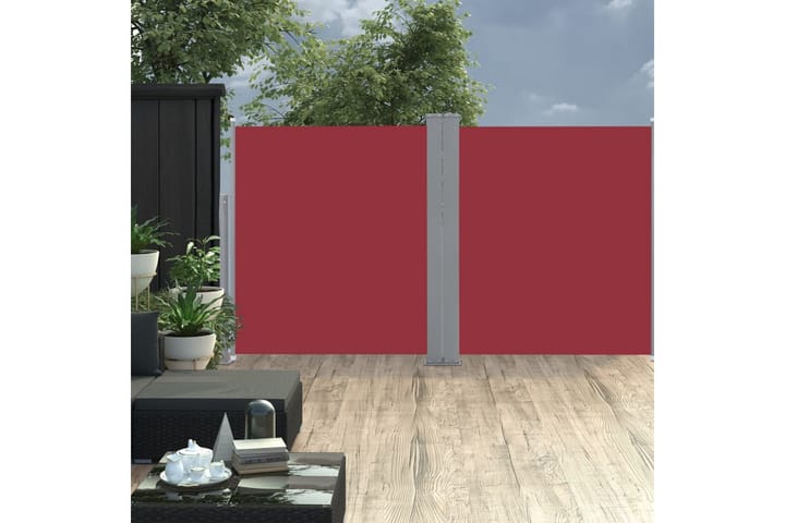 Infällbar sidomarkis 170x600 cm röd - Röd - Alla Möbler - Utemöbler - Övrigt utomhus