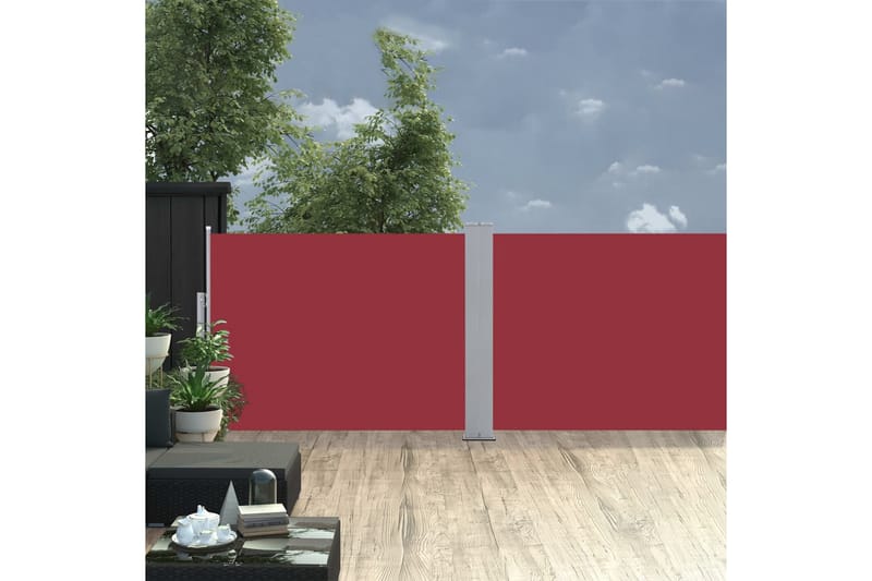 Infällbar sidomarkis röd 100x1000 cm - Röd - Alla Möbler - Utemöbler - Övrigt utomhus