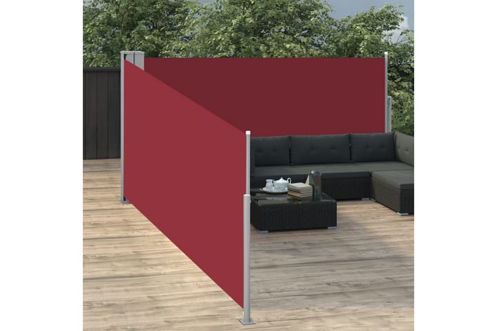 Infällbar sidomarkis röd 100x1000 cm - Röd - Alla Möbler - Utemöbler - Övrigt utomhus