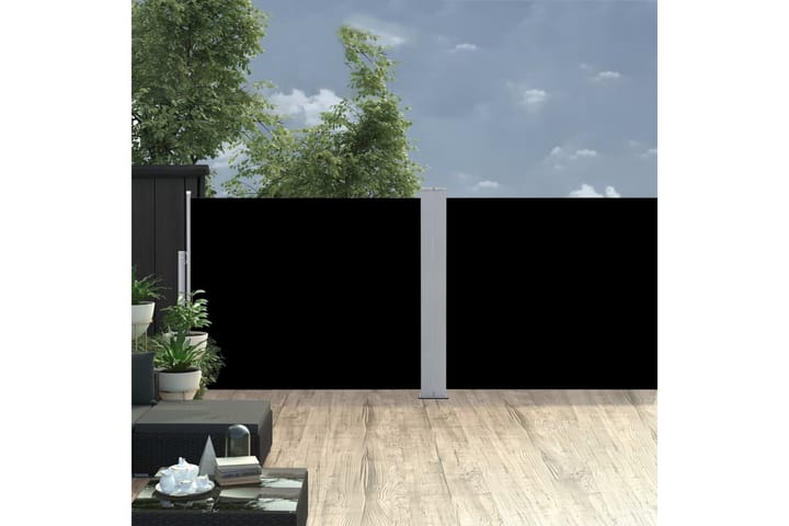 Infällbar sidomarkis svart 140x1000 cm - Svart - Alla Möbler - Utemöbler - Övrigt utomhus