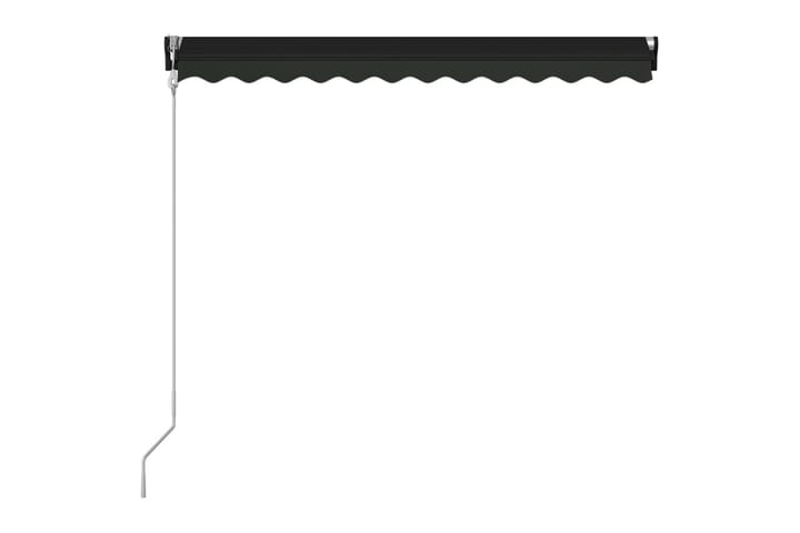 Markis manuellt infällbar med vindsensor & LED 300x250 cm - Grå - Alla Möbler - Utemöbler - Övrigt utomhus