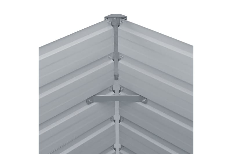 Odlingslåda 129x129x46 cm galvaniserat stål grå - Grå - Alla Möbler - Utemöbler - Övrigt utomhus
