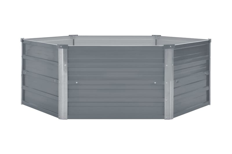 Odlingslåda 129x129x46 cm galvaniserat stål grå - Grå - Alla Möbler - Utemöbler - Övrigt utomhus