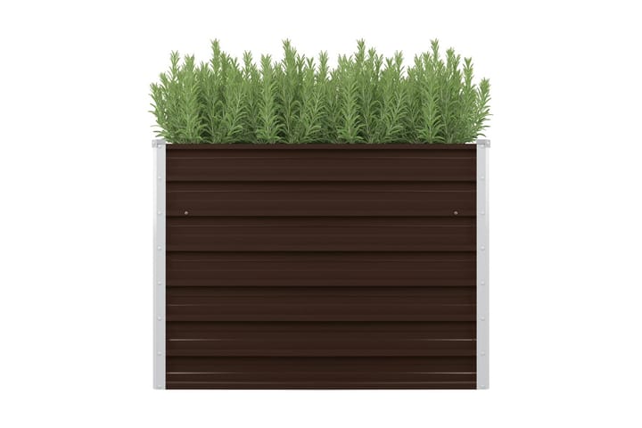 Odlingslåda upphöjd brun 100x40x77 cm galvaniserat stål - Brun - Alla Möbler - Utemöbler - Övrigt utomhus