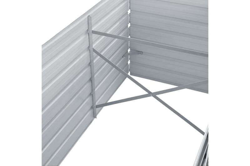 Odlingslåda upphöjd galvaniserat stål 320x80x45 cm grå - Grå - Alla Möbler - Utemöbler - Övrigt utomhus