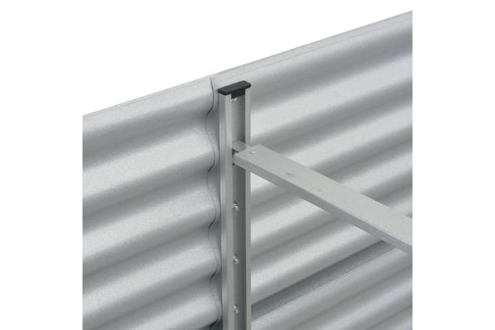Odlingslåda upphöjd galvaniserat stål 400x80x44 cm silver - Silver - Alla Möbler - Utemöbler - Övrigt utomhus