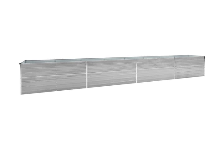 Odlingslåda upphöjd galvaniserat stål 600x80x77 cm grå - Grå - Alla Möbler - Utemöbler - Övrigt utomhus