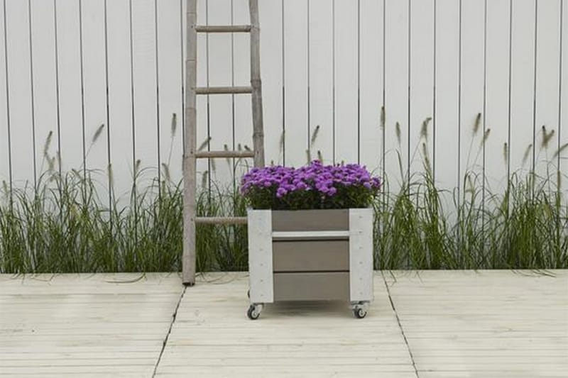 PLUS Cubic blomlåda 46x50x45 cm med stålhörn och hjul - Alla Möbler - Utemöbler - Övrigt utomhus
