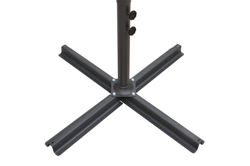 Dubbelt parasoll med stålstång 250x250 cm svart - Svart - Alla Möbler - Utemöbler - Parasoller