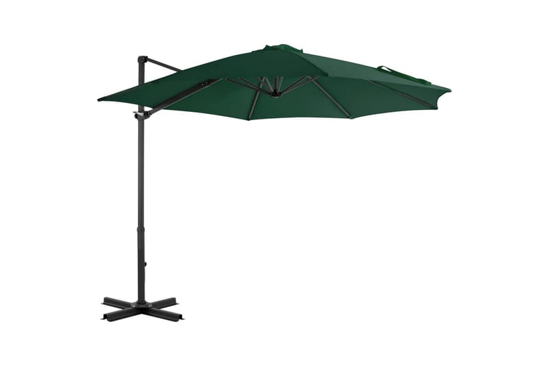 Frihängande parasoll med aluminiumstång grön 300 cm - Grön - Alla Möbler - Utemöbler - Parasoller