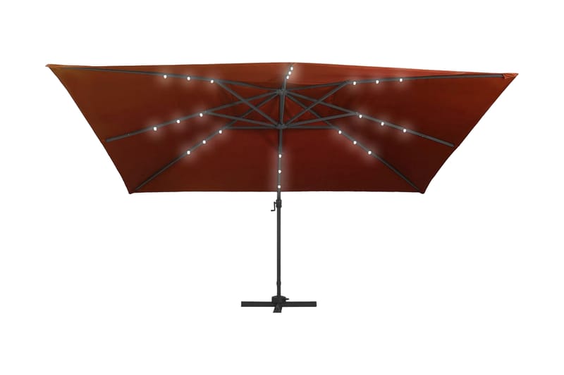 Frihängande parasoll med LED terrakotta 400x300 cm - Alla Möbler - Utemöbler - Parasoller