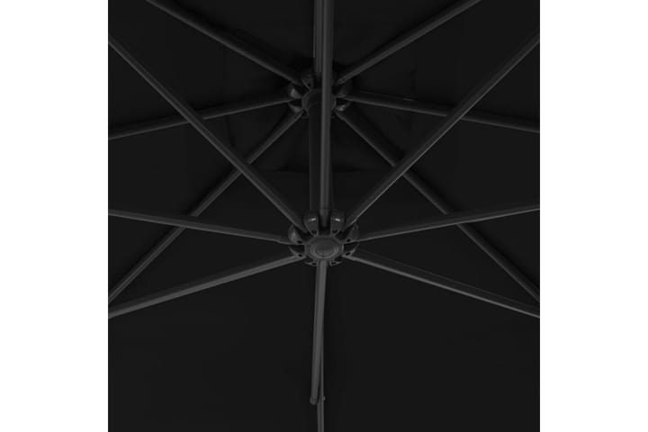 Frihängande parasoll med stålstång 250x250 cm svart - Svart - Alla Möbler - Utemöbler - Parasoller