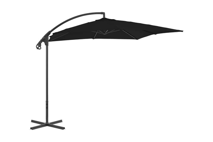 Frihängande parasoll med stålstång 250x250 cm svart - Svart - Alla Möbler - Utemöbler - Parasoller