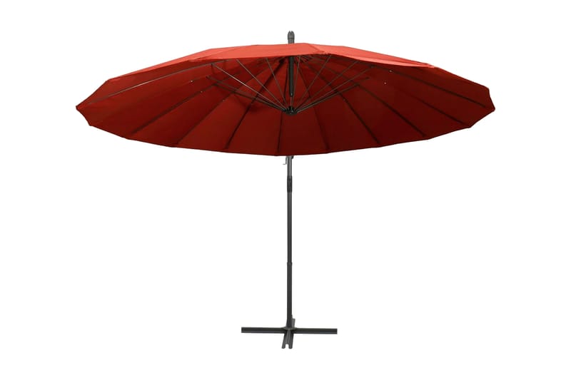 Hängande parasoll terrakotta 3 m aluminiumstång - Brun - Alla Möbler - Utemöbler - Parasoller