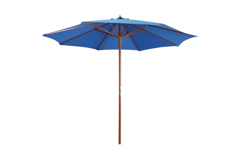 Parasoll med trästolpe 300x258 cm blå - Blå - Alla Möbler - Utemöbler - Parasoller