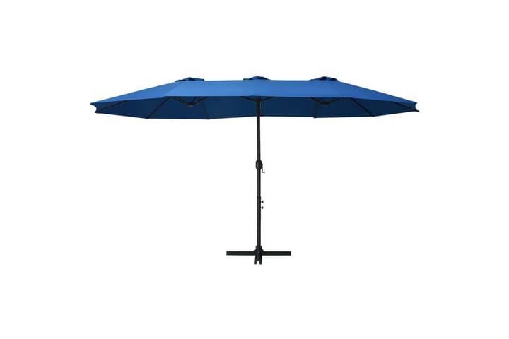 Trädgårdsparasoll med aluminiumstång 460x270 cm blå - Blå - Alla Möbler - Utemöbler - Parasoller