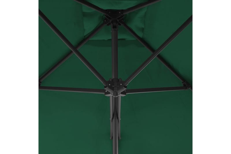 Trädgårdsparasoll med stålstång 250x250 cm grön - Grön - Alla Möbler - Utemöbler - Parasoller