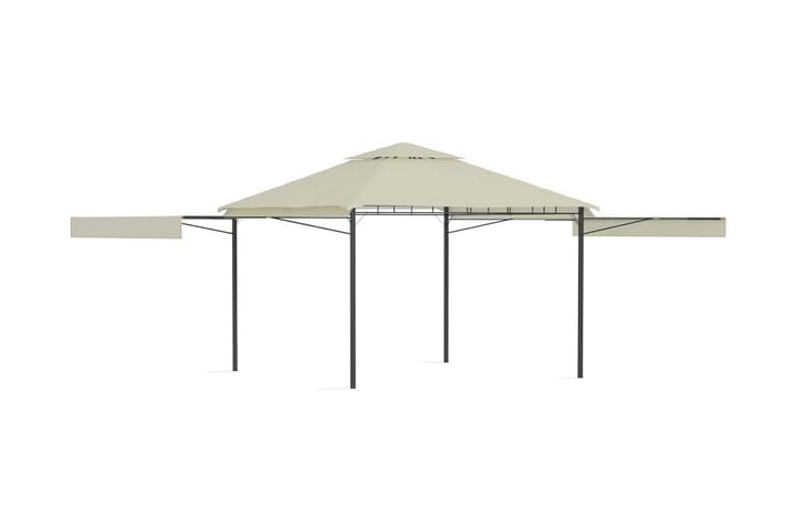 Paviljong med förlängda tak 3x3x2,75 m gräddvit 180 g/m² - Vit - Alla Möbler - Utemöbler - Paviljonger