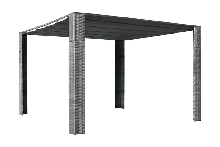 Paviljong med tak konstrotting 300x300x200 cm och antracit - Antracit - Alla Möbler - Utemöbler - Paviljonger