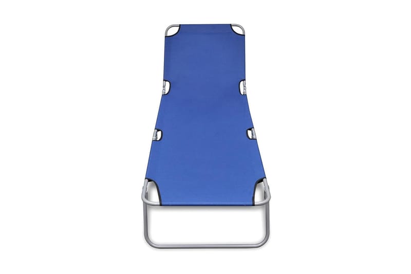 Hopfällbar solsäng pulverlackerat stål blå - Blå - Alla Möbler - Utemöbler - Solsängar & solvagnar